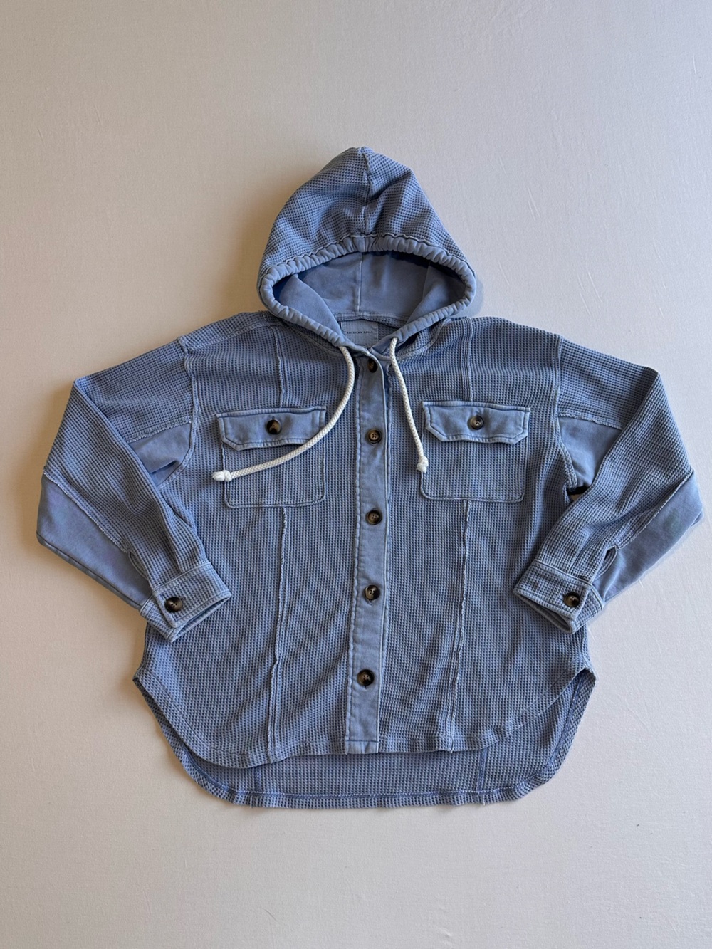 American Eagle Waffle Knit Button Up Sweater